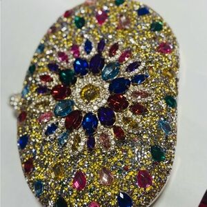 Multicolor Crystal Embellished Mini Bag